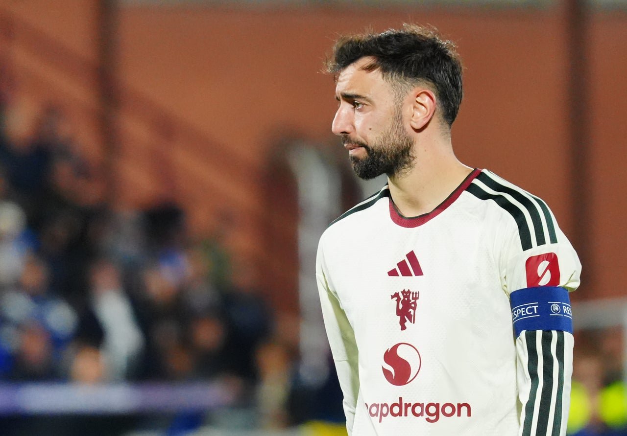 Bruno Fernandes questioned Michael Carrick’s tactics after the Como defeat (PA)