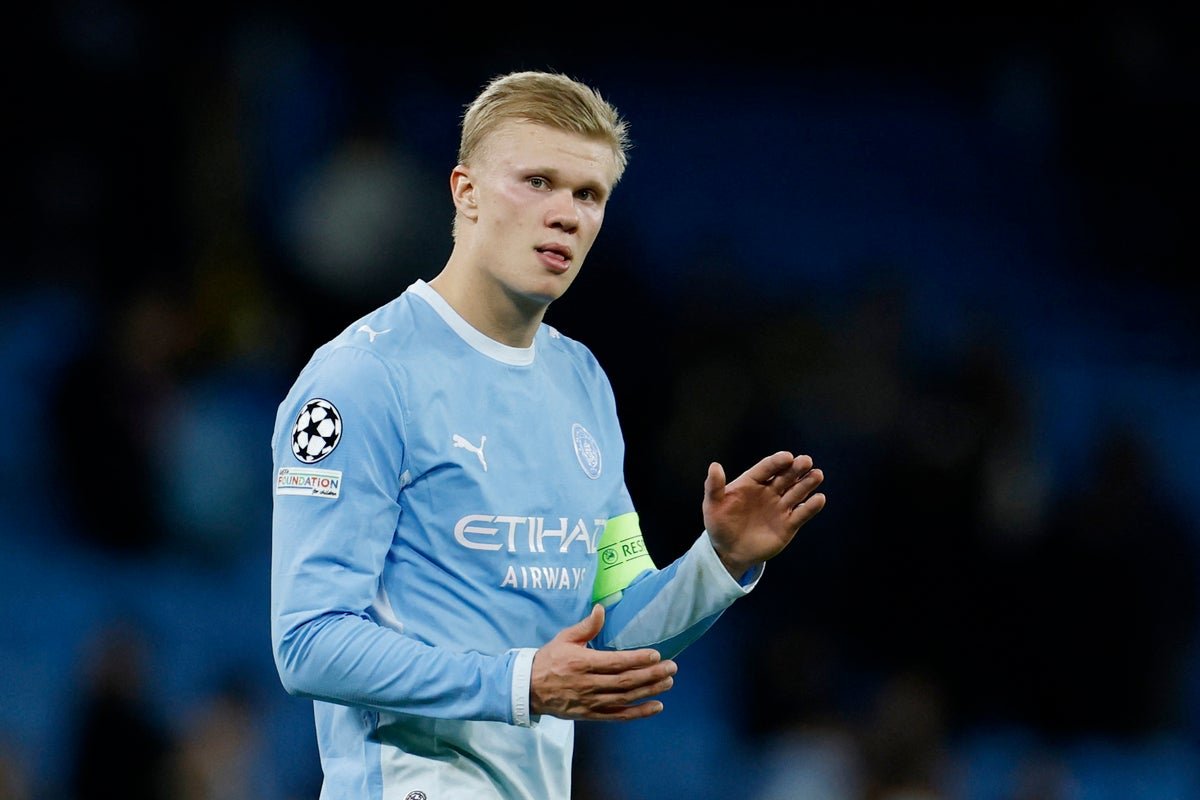 Erling Haaland has scored in his last seven appearances for Man City (Reuters)