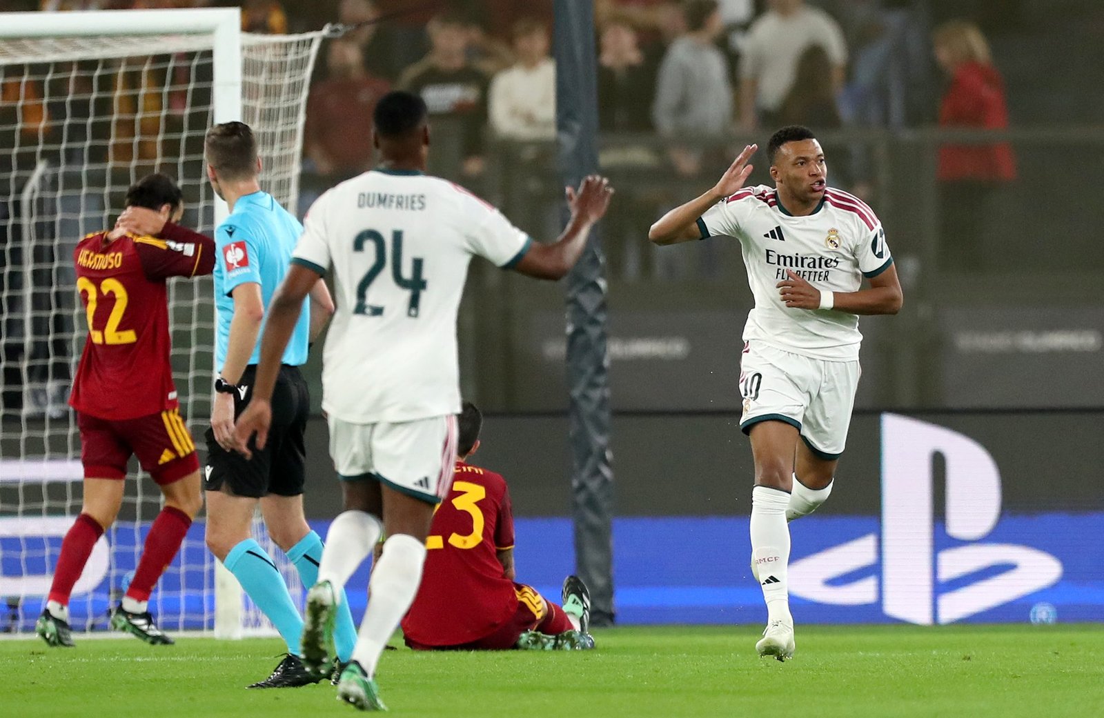 Kylian Mbappe unlocks three Champions League achievements after Roma 3-4 Real Madrid thriller