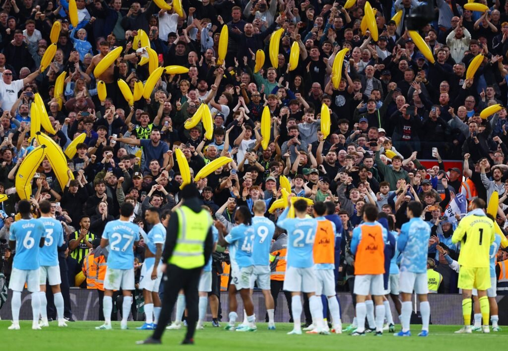 Man City fans criticised for behaviour in Anfield clash with Liverpool