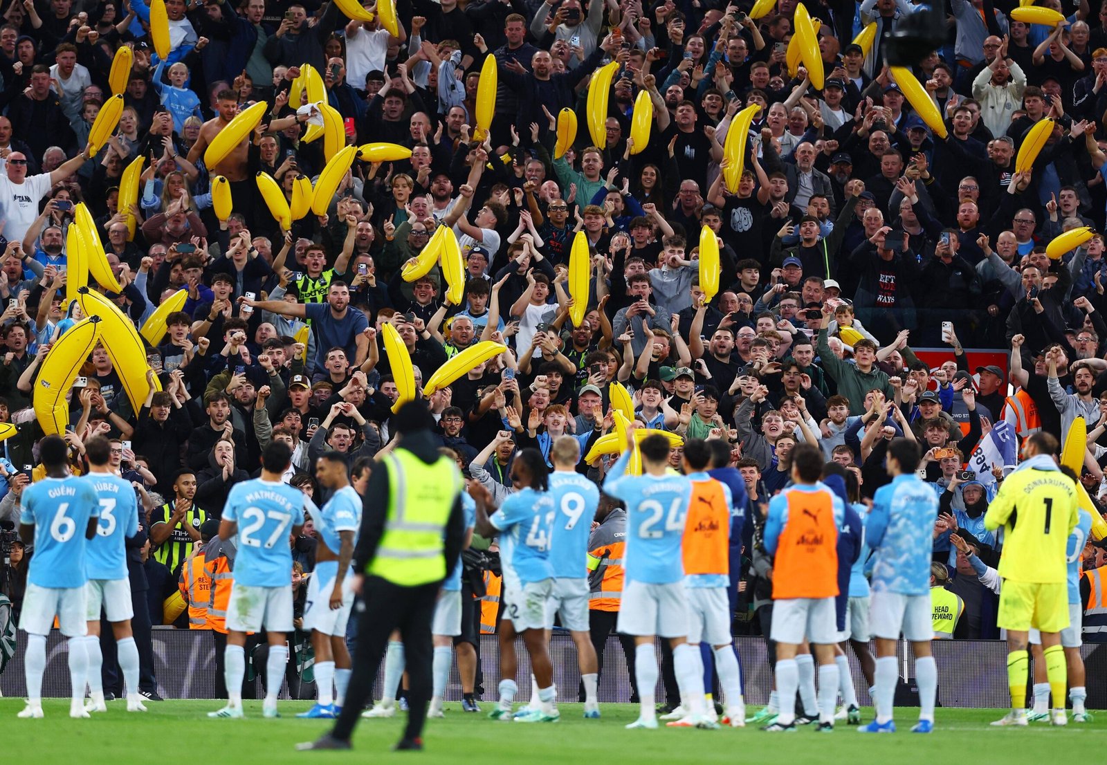 Man City fans criticised for behaviour in Anfield clash with Liverpool