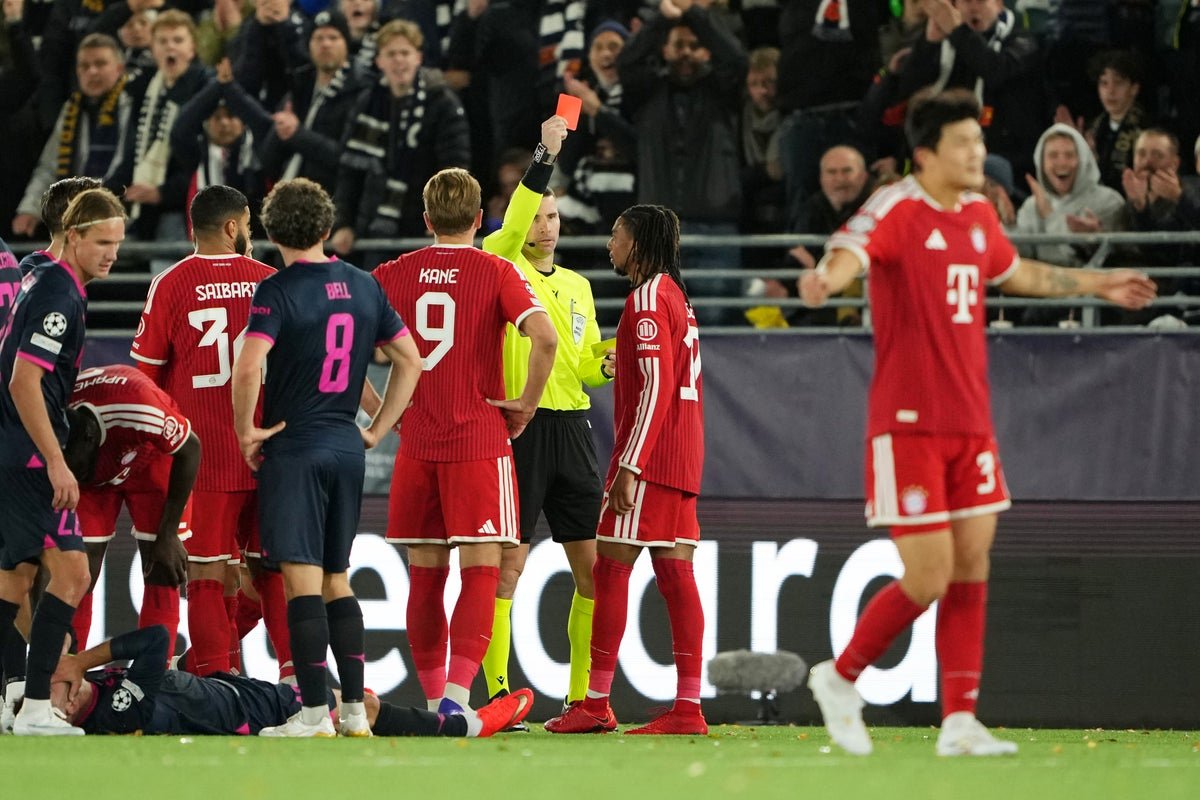 Olise received the first red card of his career (Getty)