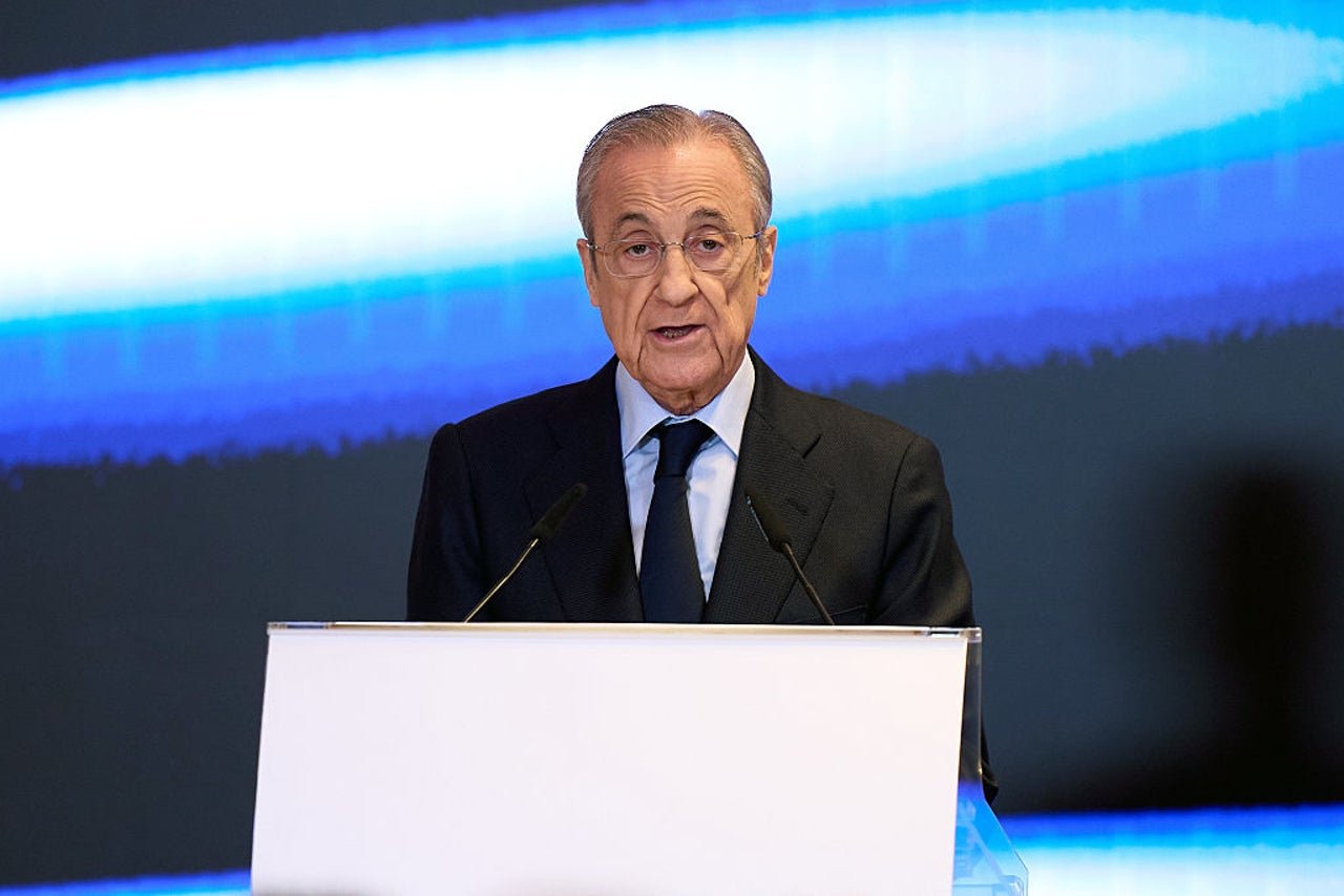 Real Madrid president Florentino Perez has been outspoken about the Negreira case (Getty)
